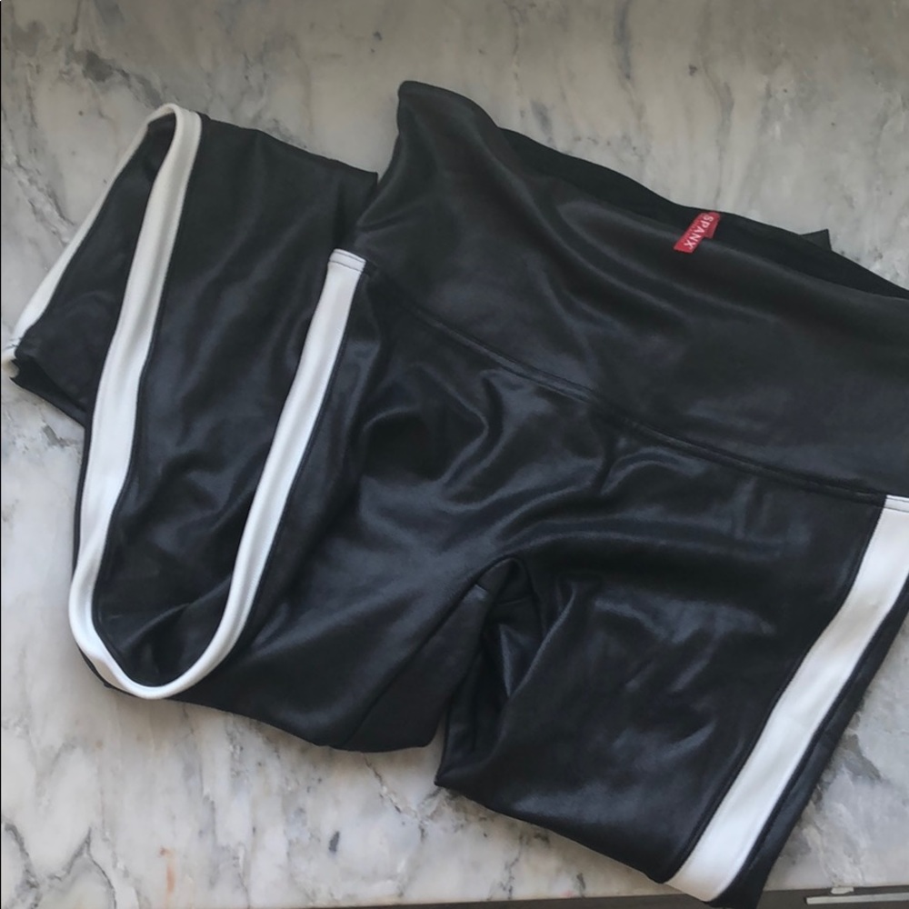 Spanx Faux Leather Side Stripe Legging
